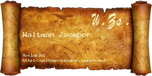 Waltman Zsombor névjegykártya