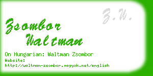 zsombor waltman business card